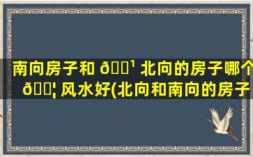 南向房子和 🌹 北向的房子哪个 🐦 风水好(北向和南向的房子有多大区别)